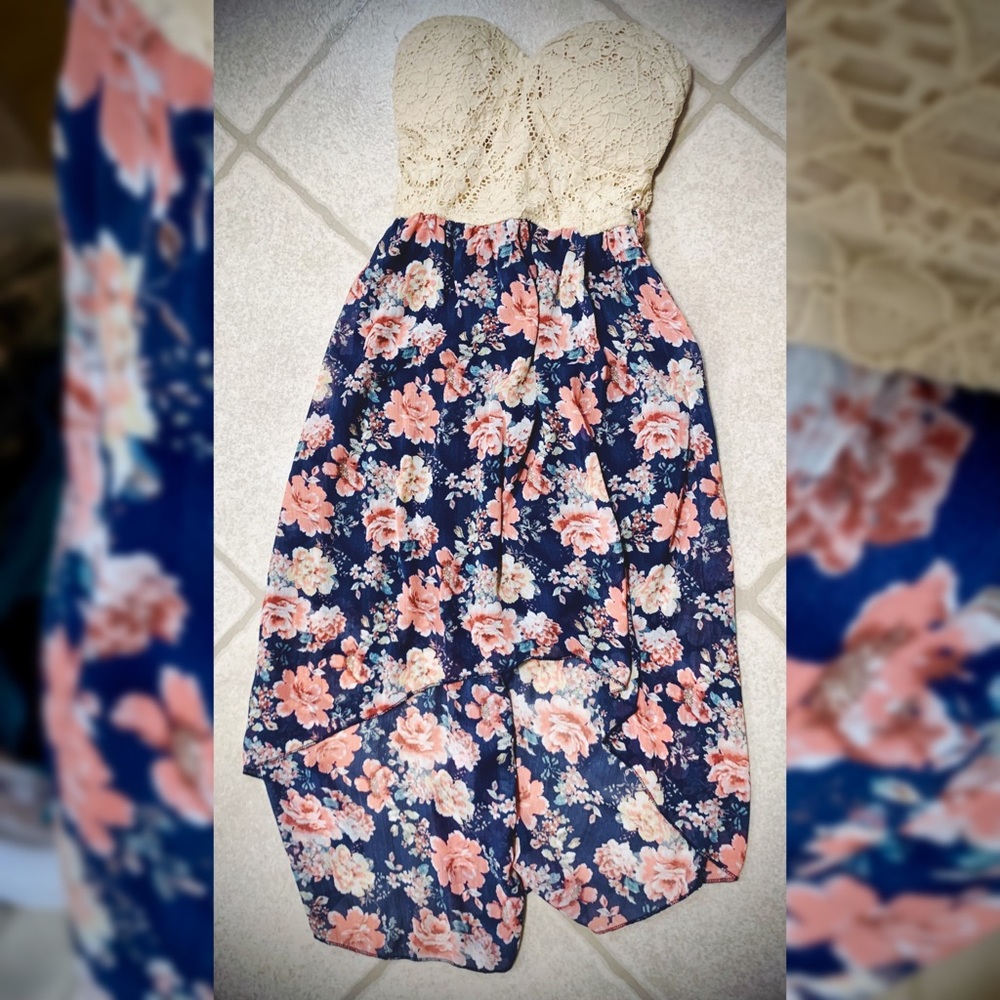 Strapless Asymmetrical Dress